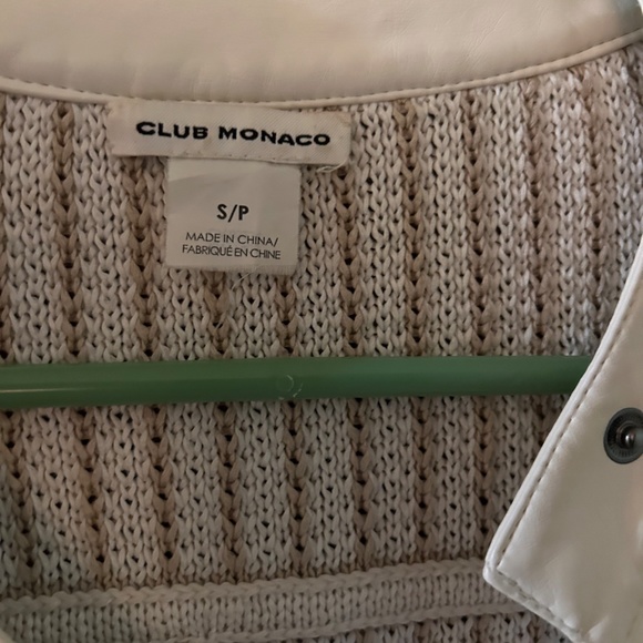 Club Monaco cardigan with leather details - Picture 2 of 2